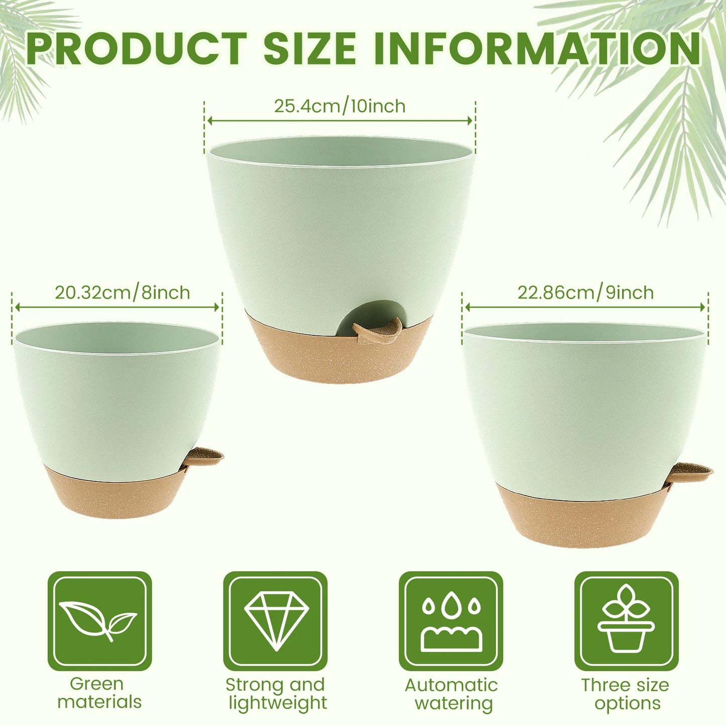 3Pcs Self Watering Flowerpot